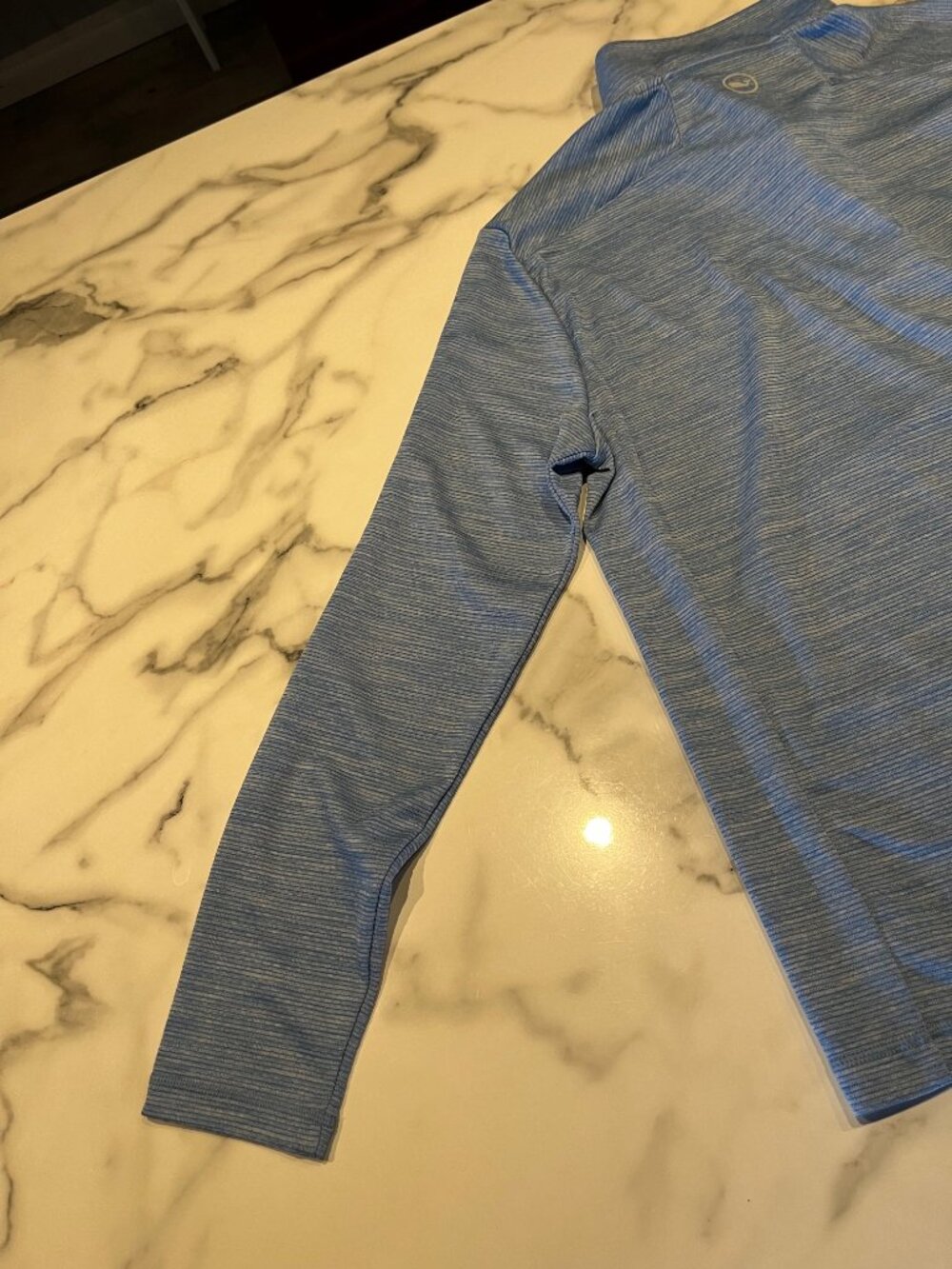 Vineyard Vines Sankaty Performance 1/4 Zip Pullover Heathered Blue - Men's Small - Picture 5 of 10